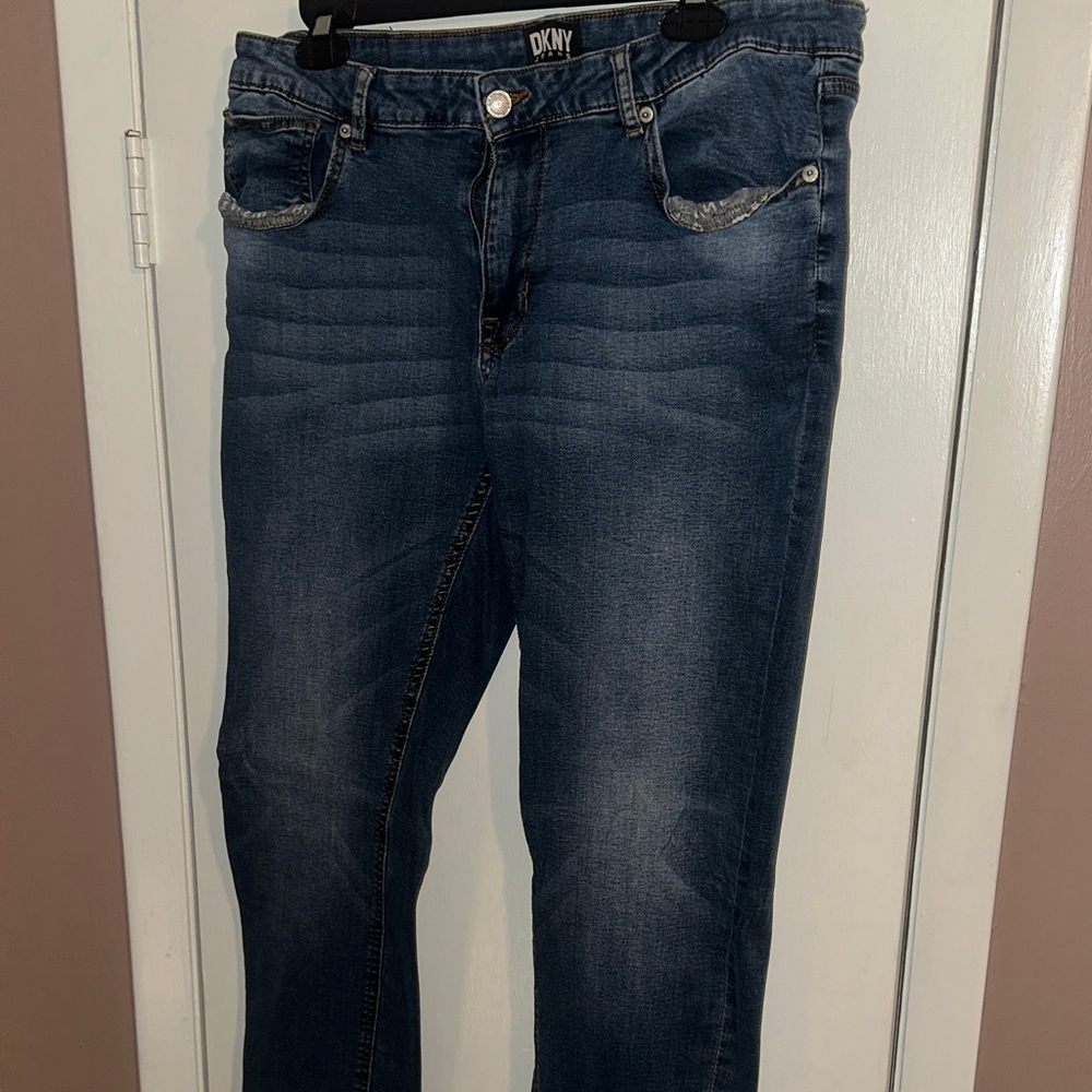 DKNY Men’s Dark Blue Straight Leg Jeans